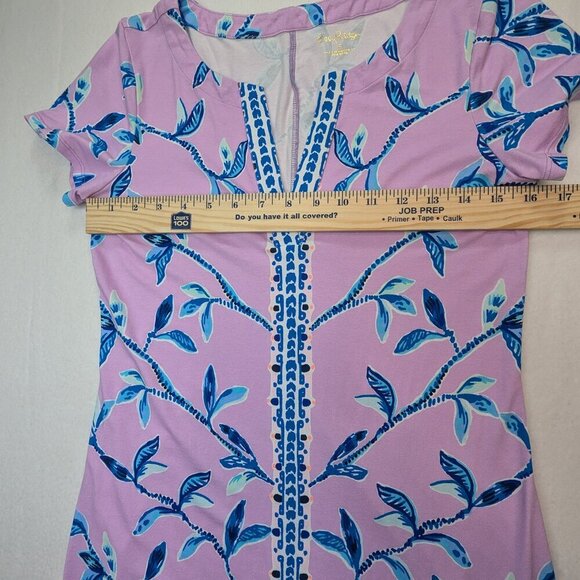 Lilly Pulitzer Women' Sophiletta Womens T-Shirt Short Sleeve Dress Small  Purple - Picture 9 of 14